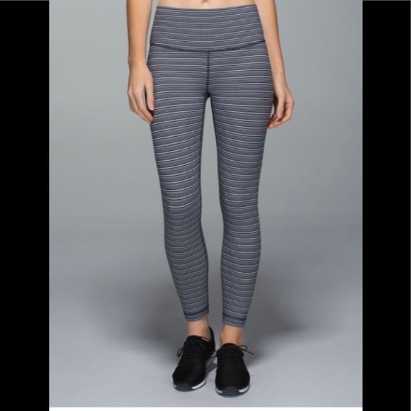 Lululemon High Times Pants Textured Stripe Deep Coal - Picture 1 of 11